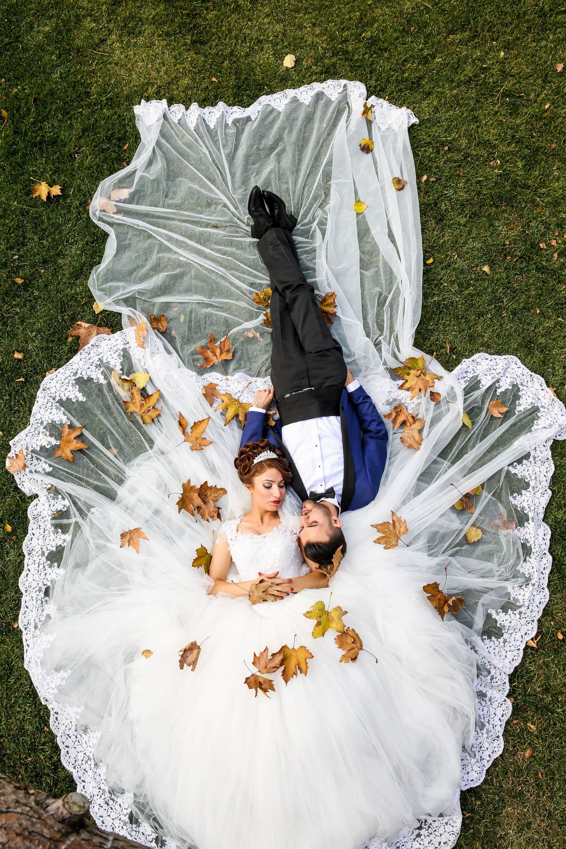 Editorial portrait in a soft A-line gown